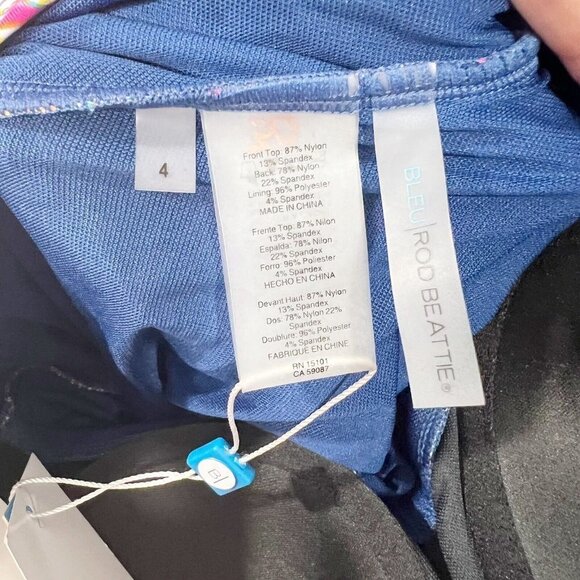 Bleu Rod Beattie Let The Sunshine In Bandeau One-Piece Swimsuit NWT Size 4 A2 - Picture 9 of 10